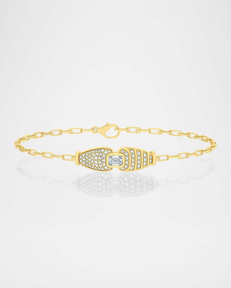 18K Adire Pave Diamond Chain Bracelet